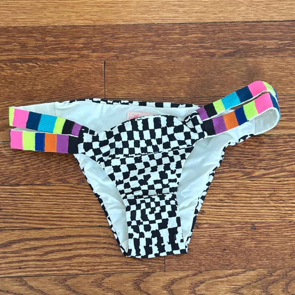 NEW Mara Hoffman Black and White Bikini Bottom